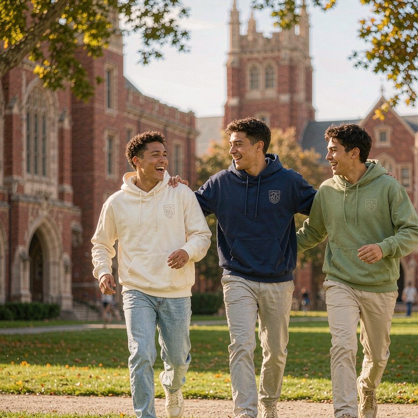 Custom hoodies — campus friends